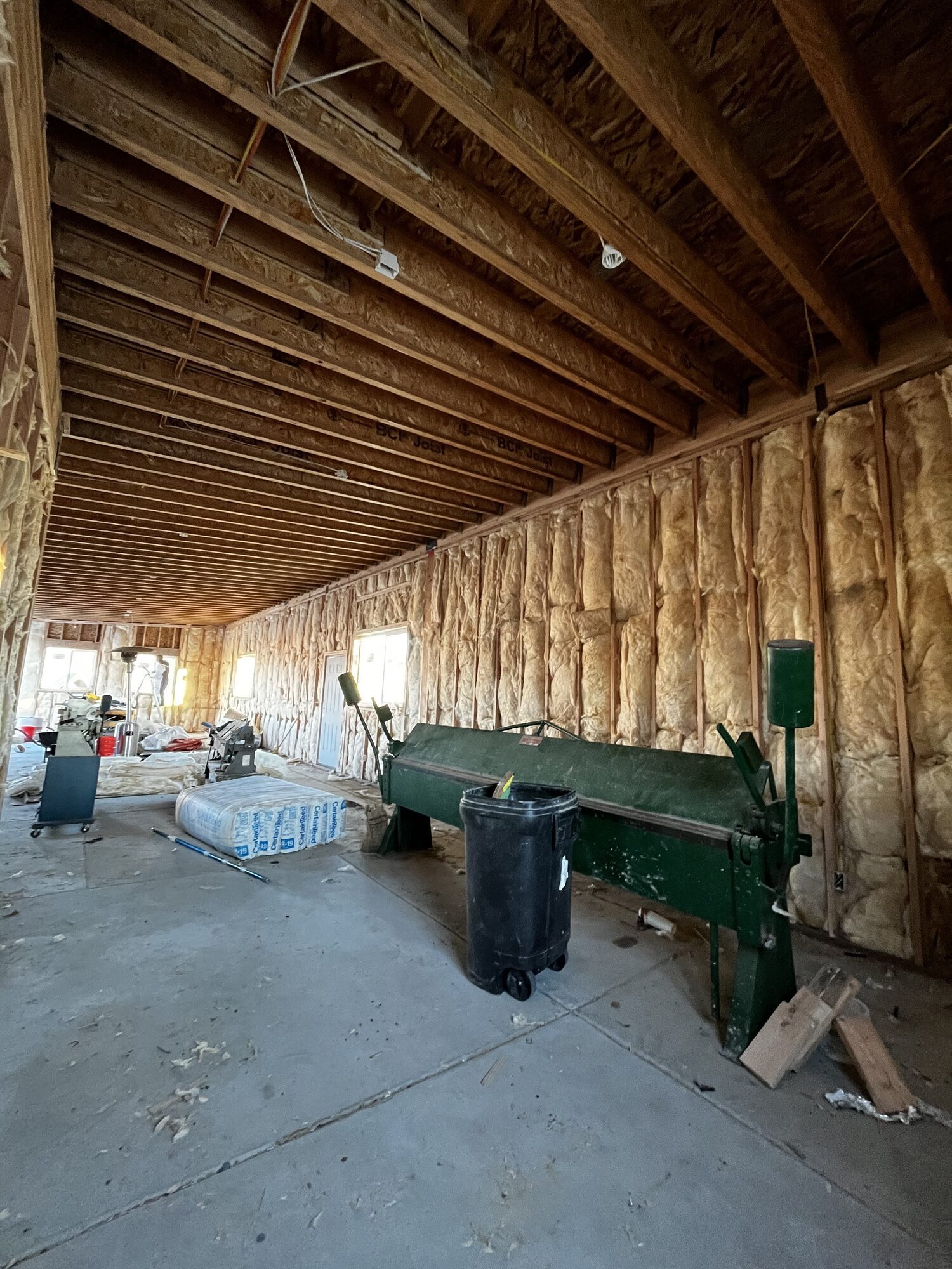 Batt Insulation in a Shop Building