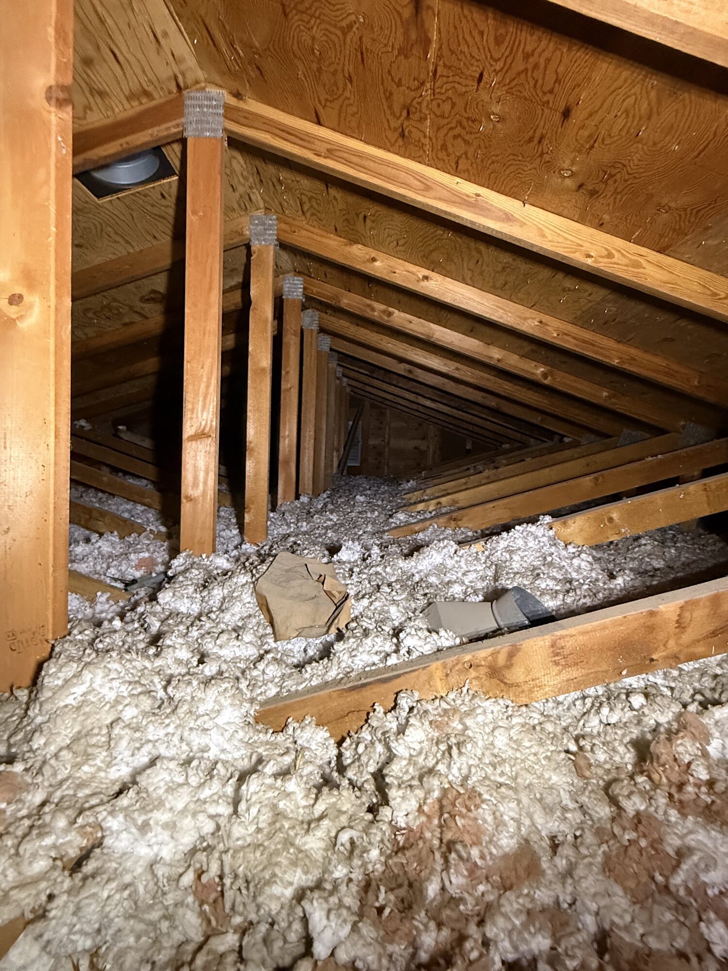 Before: Loose Insulation in the Attic